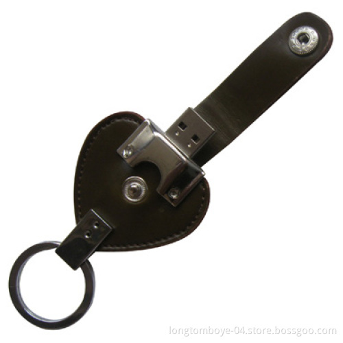 Leather USB Flash Drive for Valentine Gift